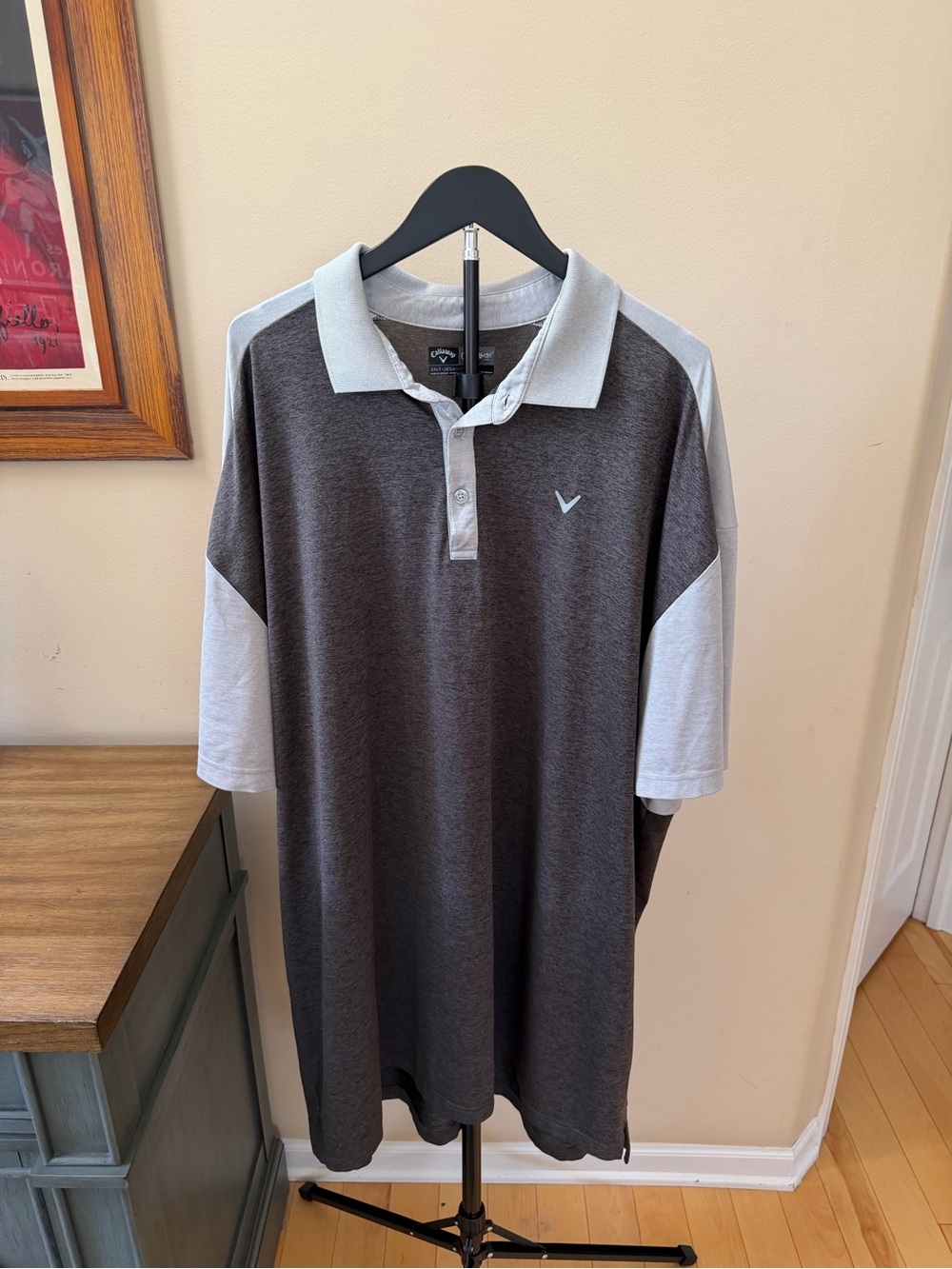Callaway Opti Dri Golf Polo Shirt Men’s 2XLT Gray Performance Big Tall